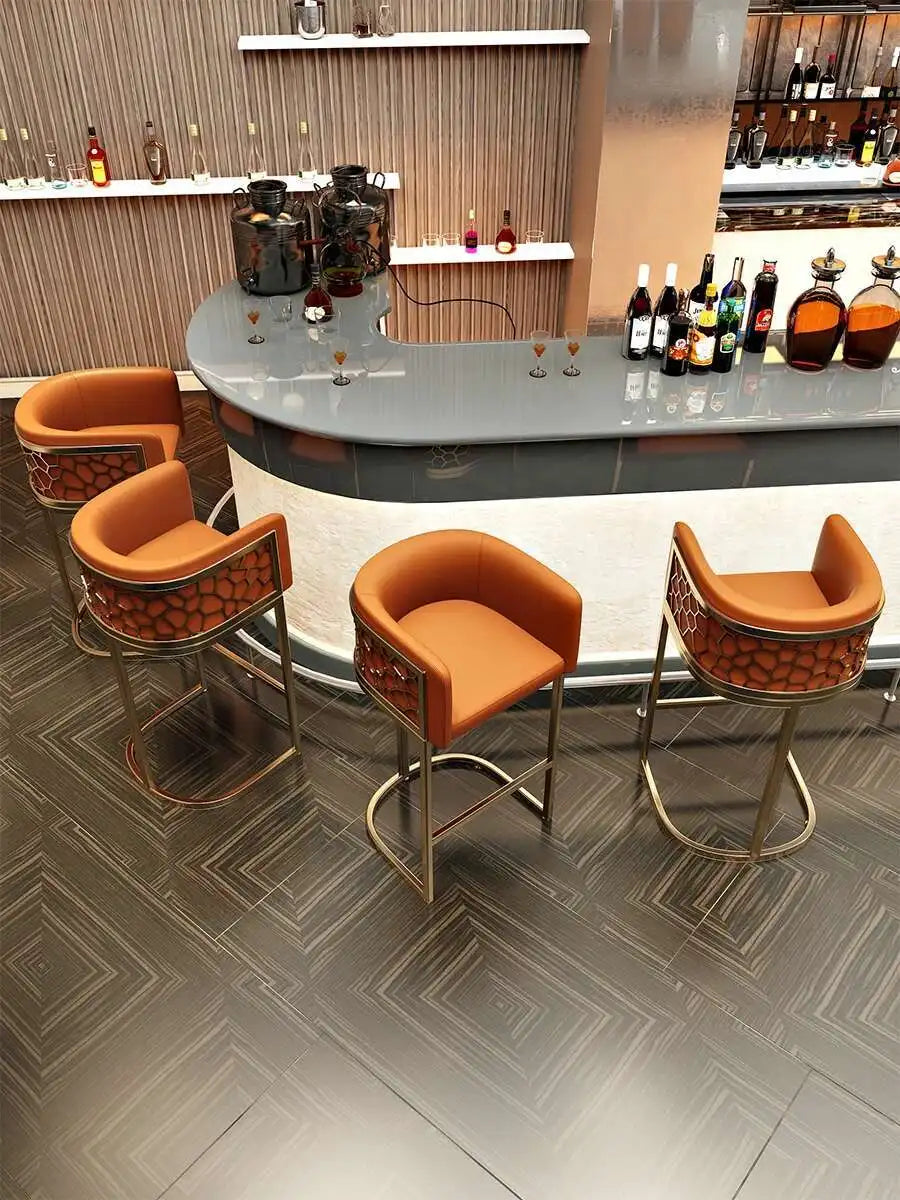 Home High Kitchen Stools Nordic Luxury Ergonomic Simple Bar Stool Adjustable