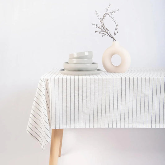 Natural Fabric Tablecloth,100% Pure Linen Solid Color Table