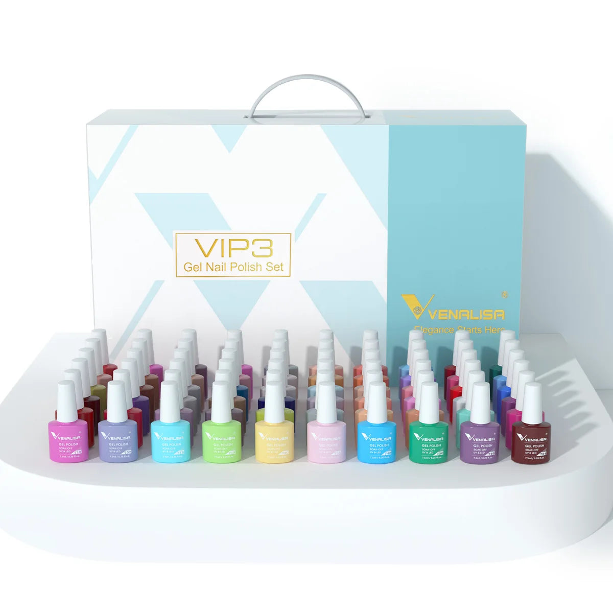 Whole Set Nail Gel Polish with Color Display