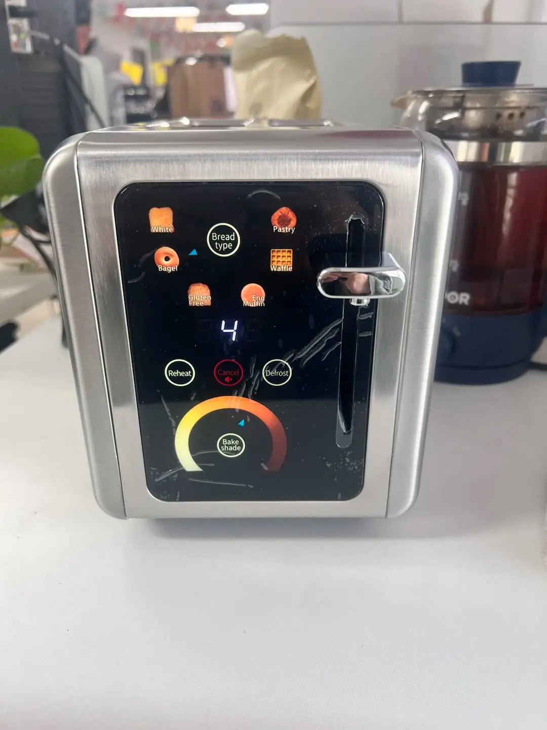 2 Slice Toaster, Touchscreen Toasters with Stainless Steel, Wide Slots