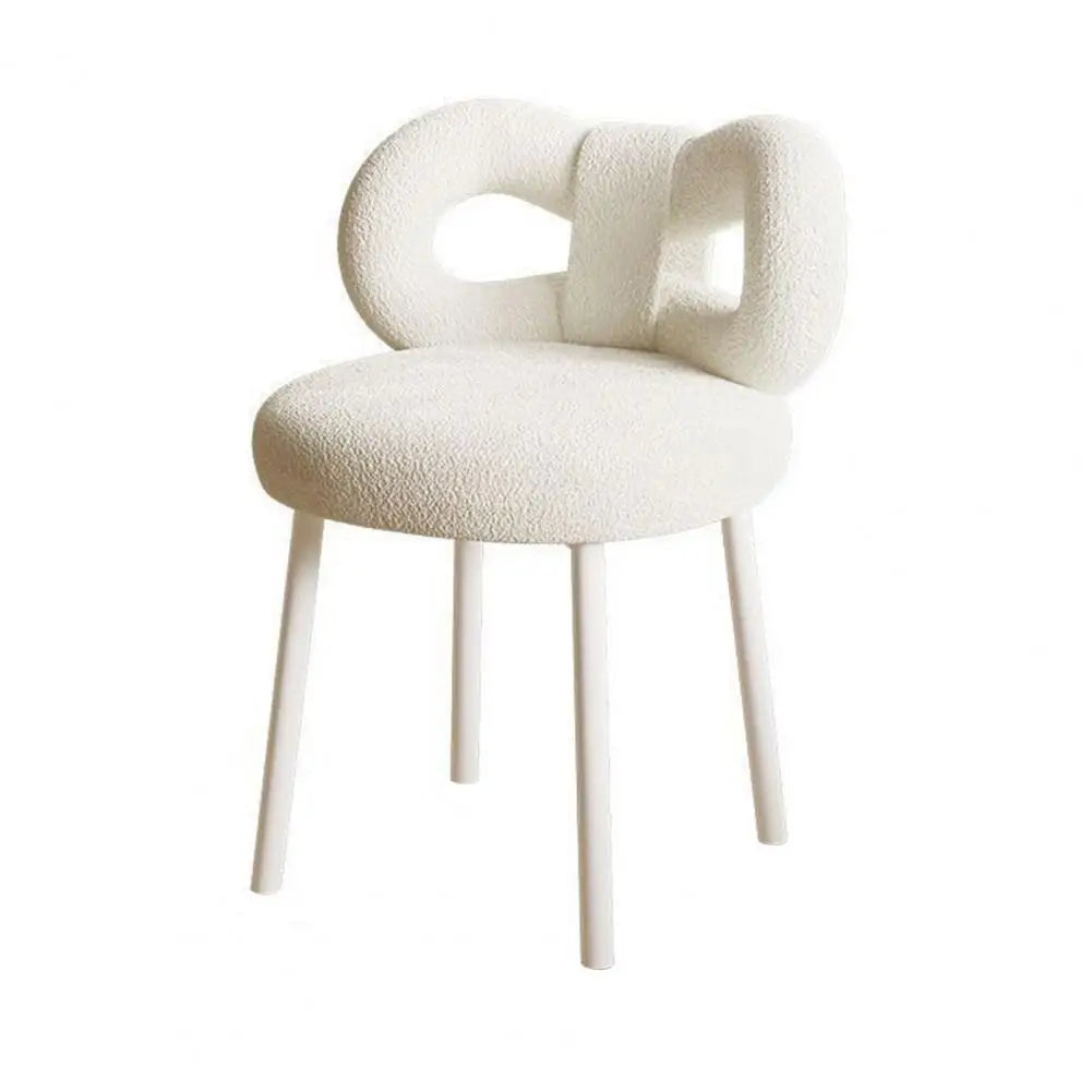 Vanity Stool with Bowknot Backrest