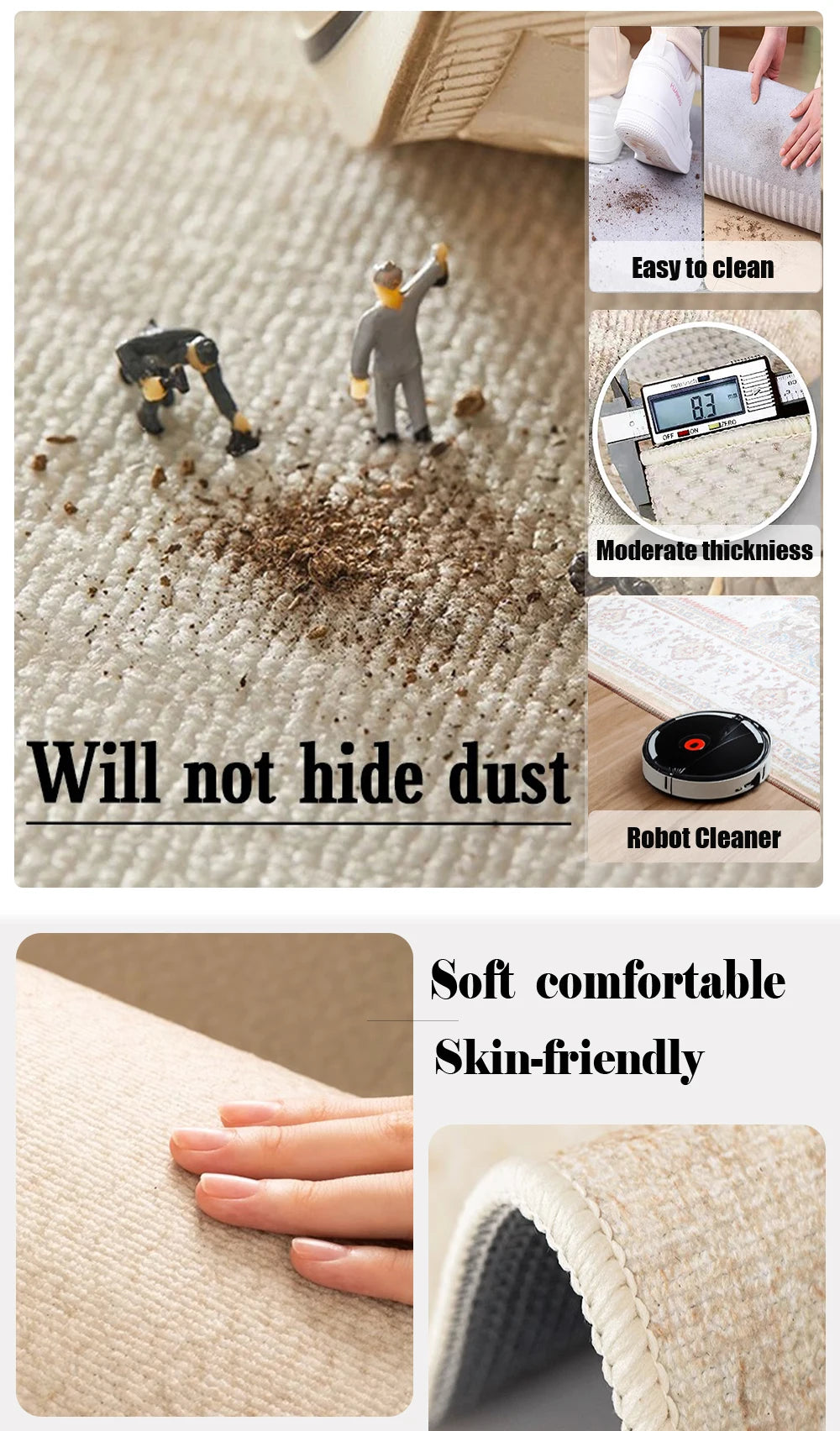 Kitchen Floor Mat TPR Non-slip Bottom Long Rug Dirt-resistant Anti-slip Foot Mats Home Corridor Bedroom Bedside Carpet Ковер 러그