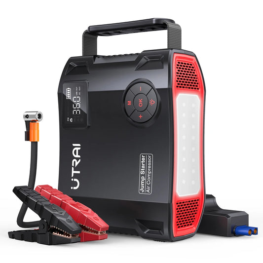 4 In 1 2000A Jump Starter Power Bank 16000mAh 150PSI Air Compressor