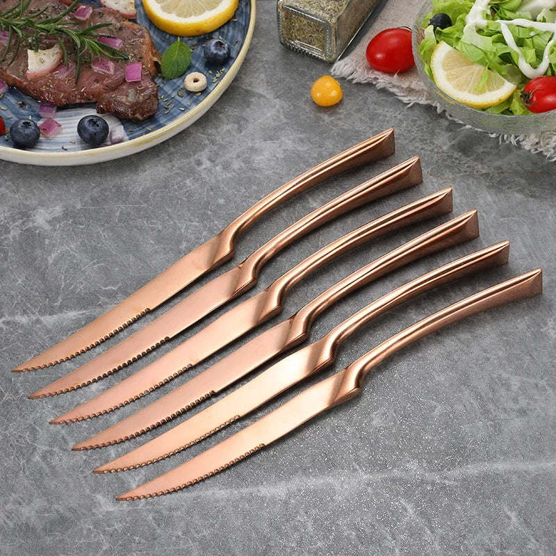 6Pcs/set Stainless Steel Sharp Steak Knife