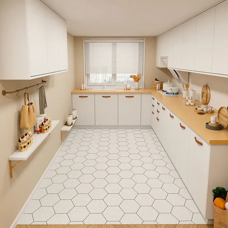 Kitchen Floor Mat Vinyl Carpet Pvc Leather Mats Waterproof Oil-proof