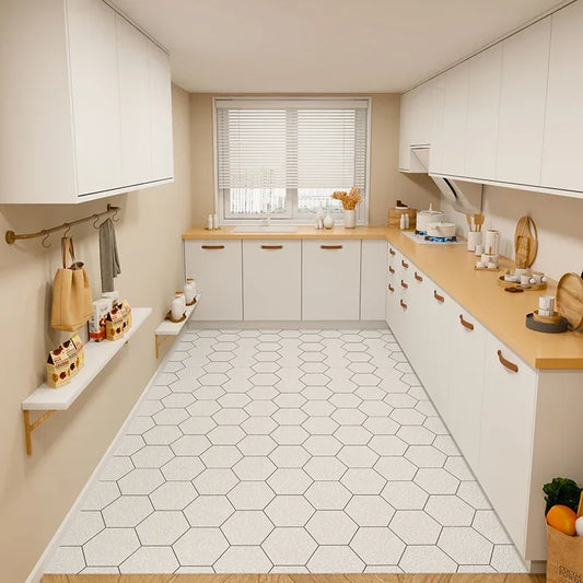 Kitchen Floor Mat Vinyl Carpet Pvc Leather Mats Waterproof Oil-proof