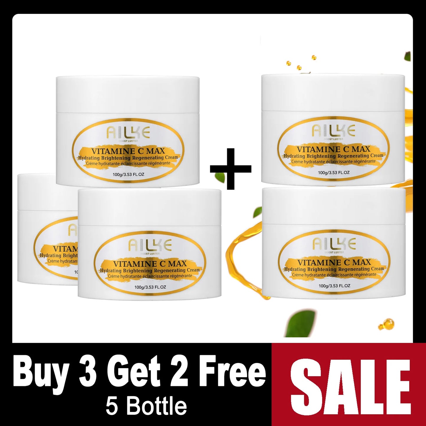 Vitamin C Skin Care Set, with Lightening,  Even Tone Skin  Face Cream