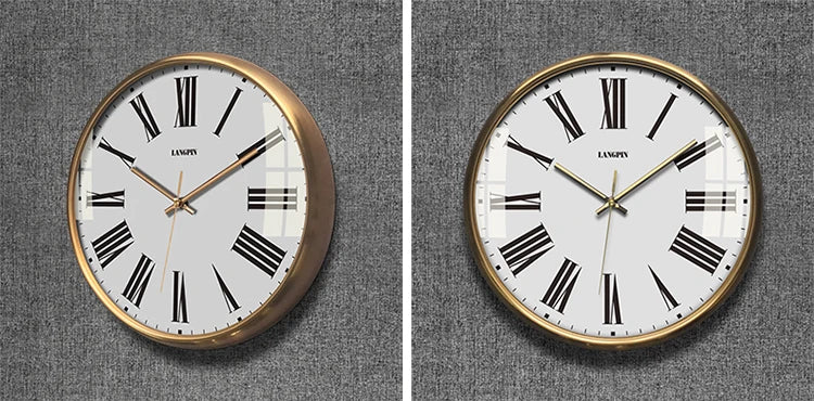 Modern Large Wall Clock Vintage Solid Wood Ro Retro Silent Living