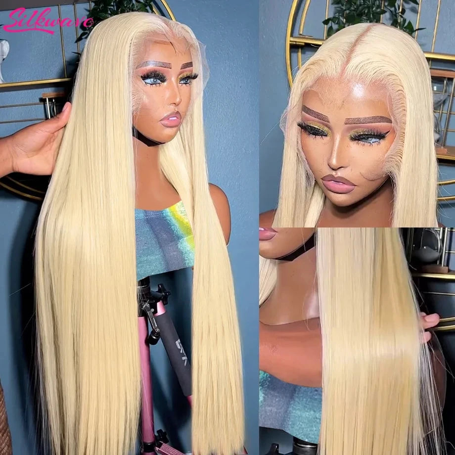 HD Transparent 613 Blonde Straight 13x4 13x6 Lace Frontal Human Hair Wigs