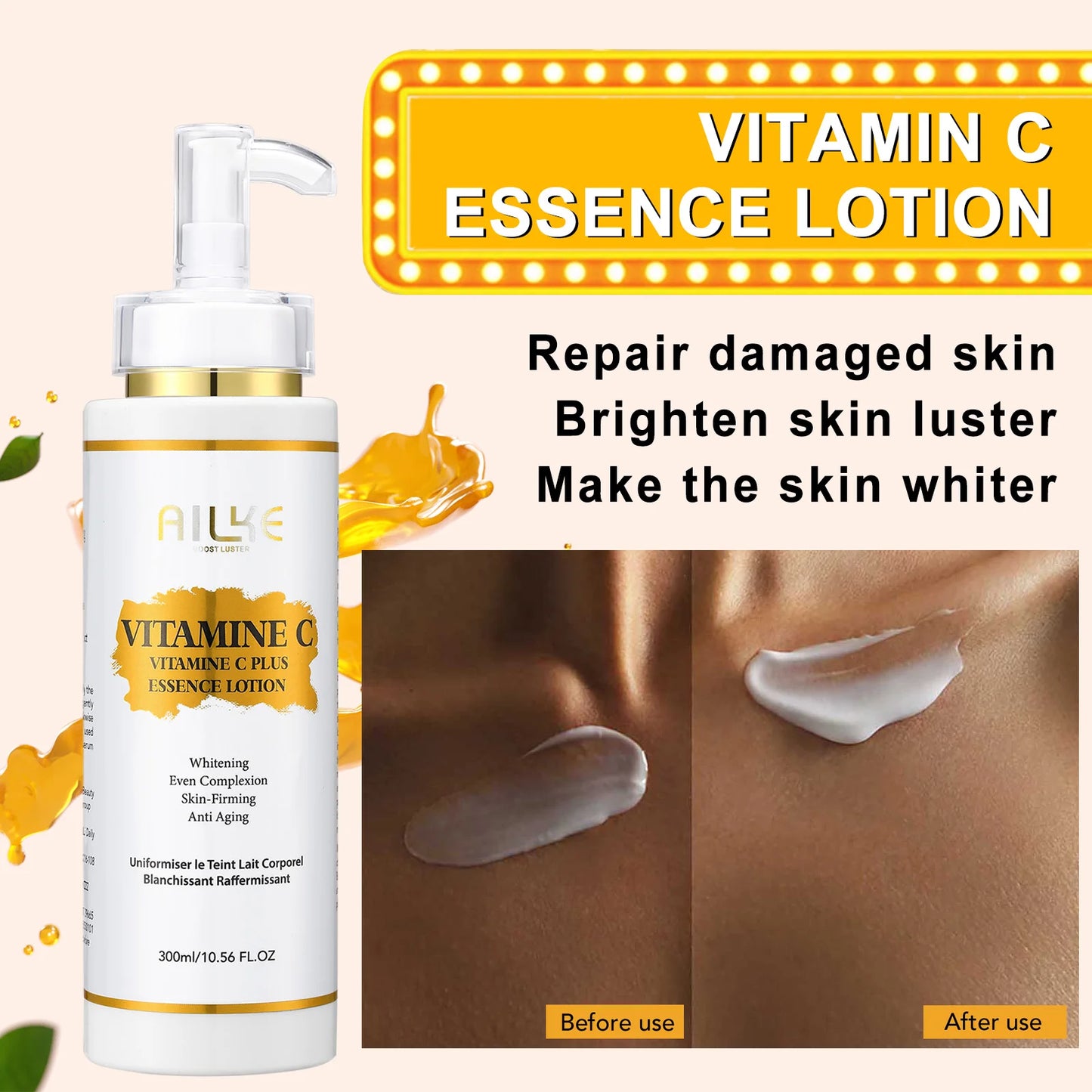 Vitamin C Skin Care Set, with Lightening,  Even Tone Skin  Face Cream