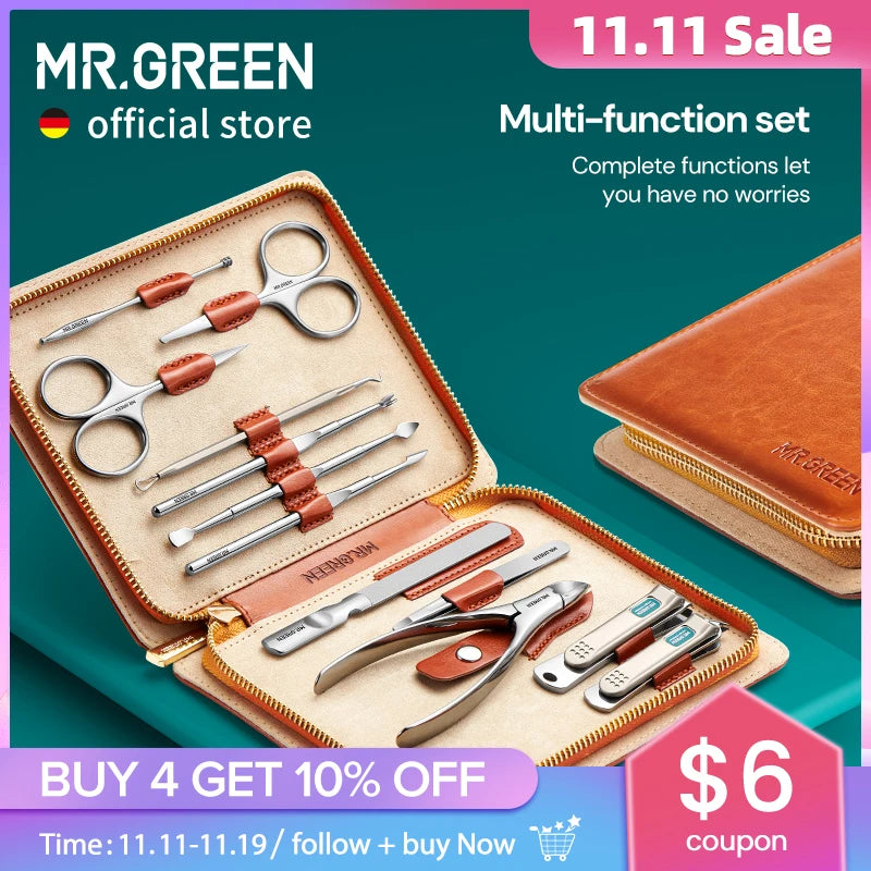 Manicure Set 12 In 1 Full Function Kit  Stainless Steel Pedicure Sets