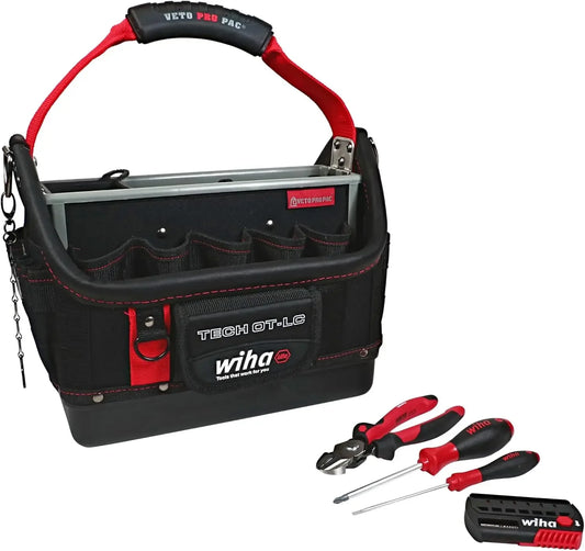 11 Piece Veto Red Stripe TECH OT-LC Open Tote Tool Kit