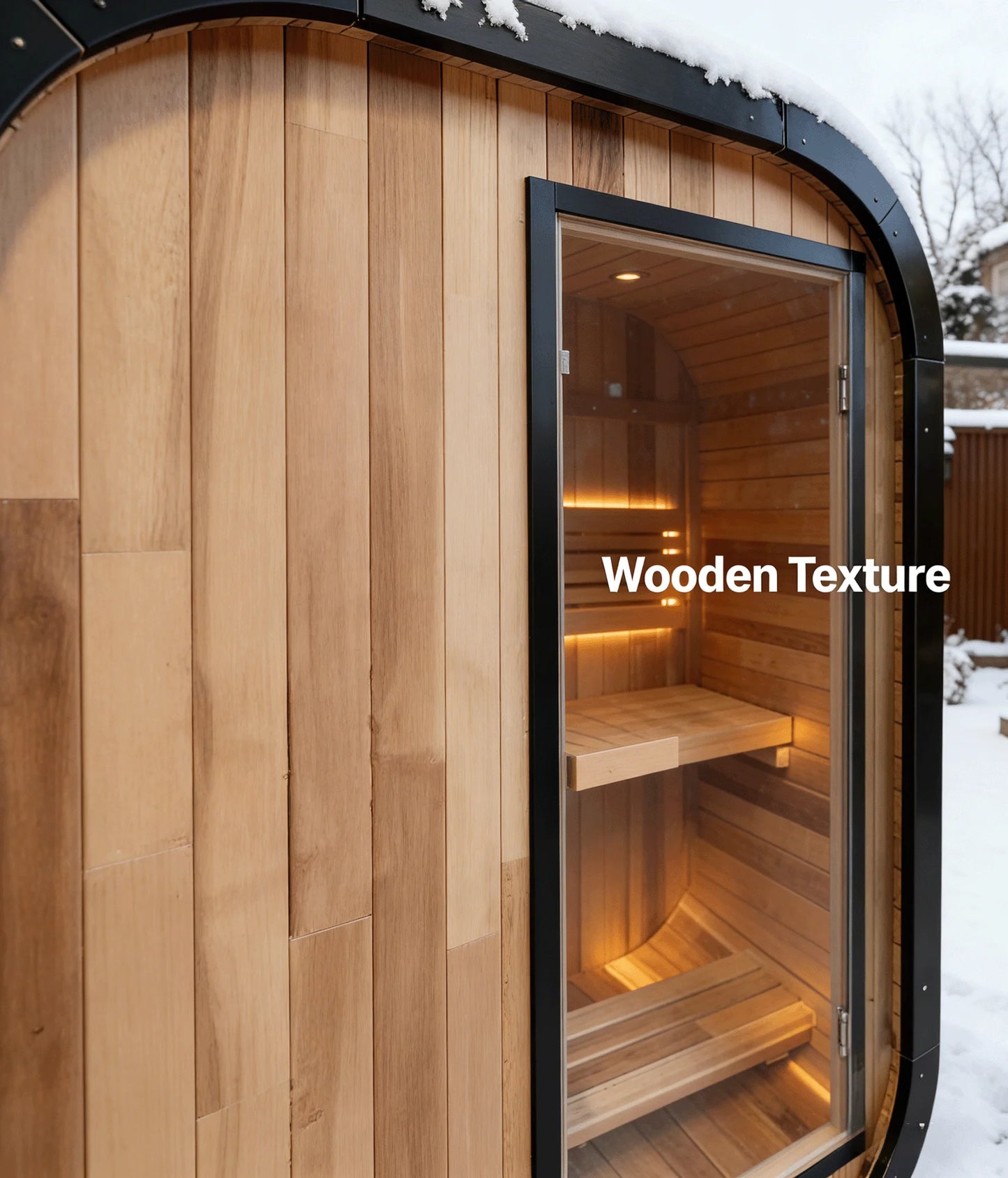 Panoramic Sauna Room Round Steam Room Anti Corrosion Anti Cracking Durable Heating Home Spa Sauna