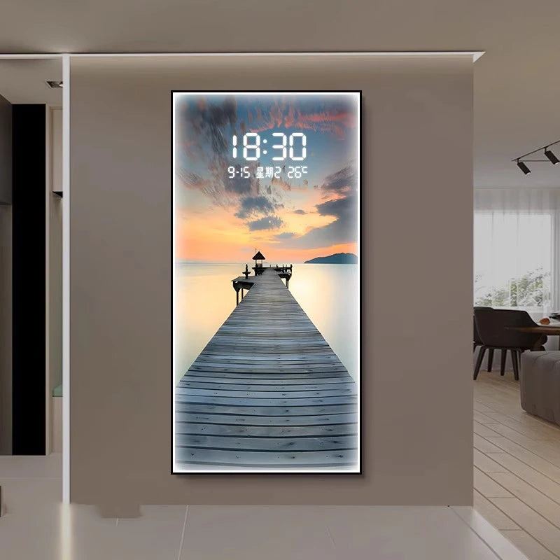 Modern Display Wall Watch Clock Premium Electronic Bedroom Luxury Wall Clock Large Classic