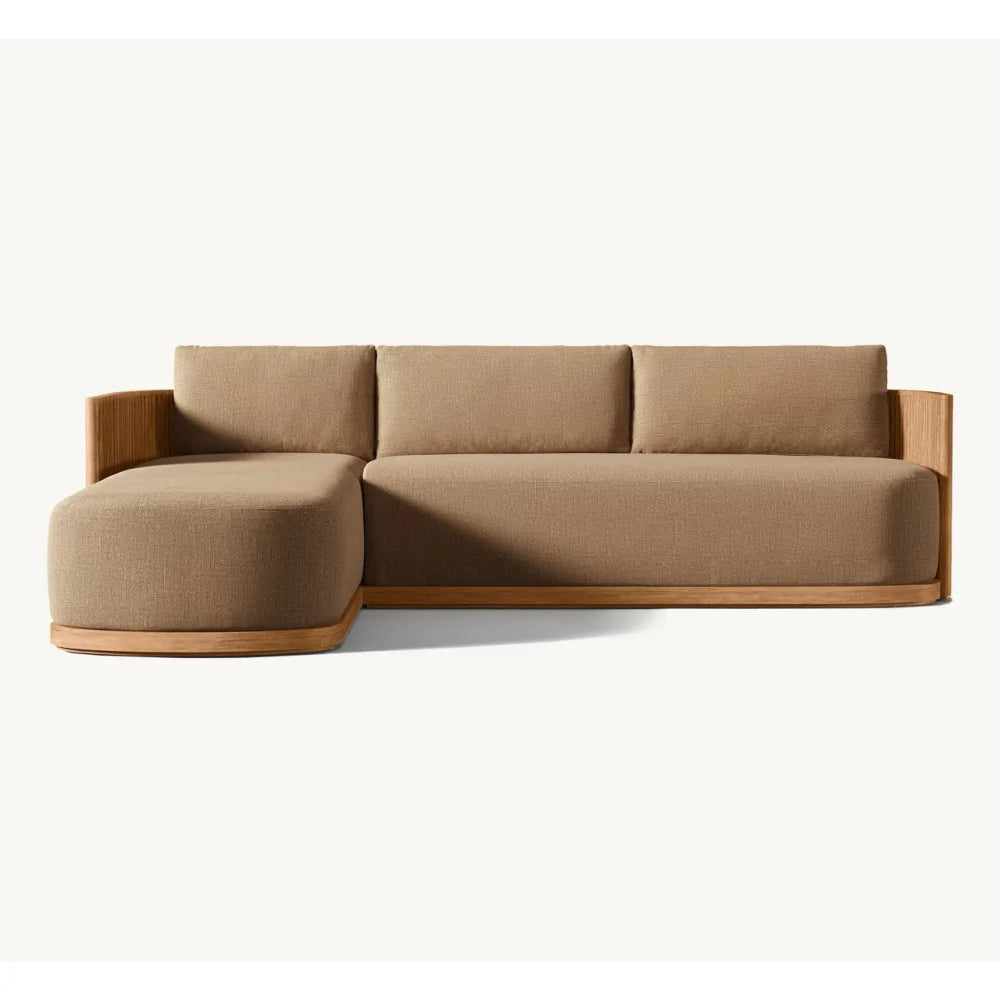 Outdoor garden furniture Custom garden patio teak sectional sofa set