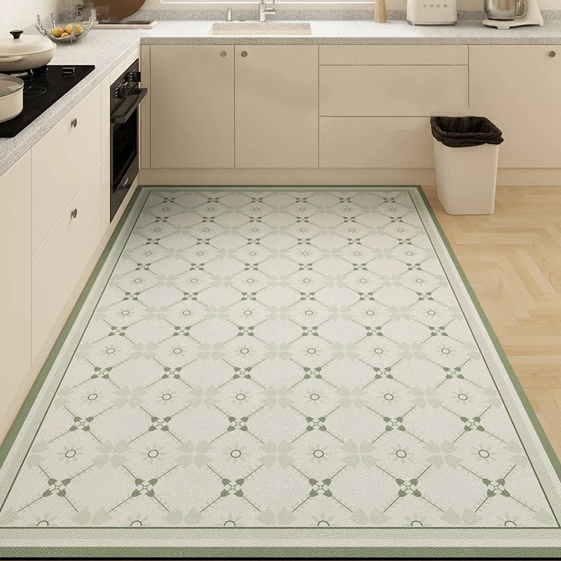 Kitchen Floor Mat Waterproof Large Carpet Pvc Leather Non-slip