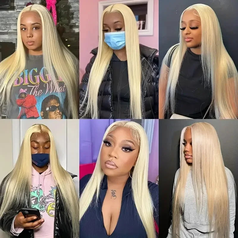 Long Inch 613 Human Hair Wig Blonde 613 Hd Lace Frontal Wig Straight Human Hair Wigs