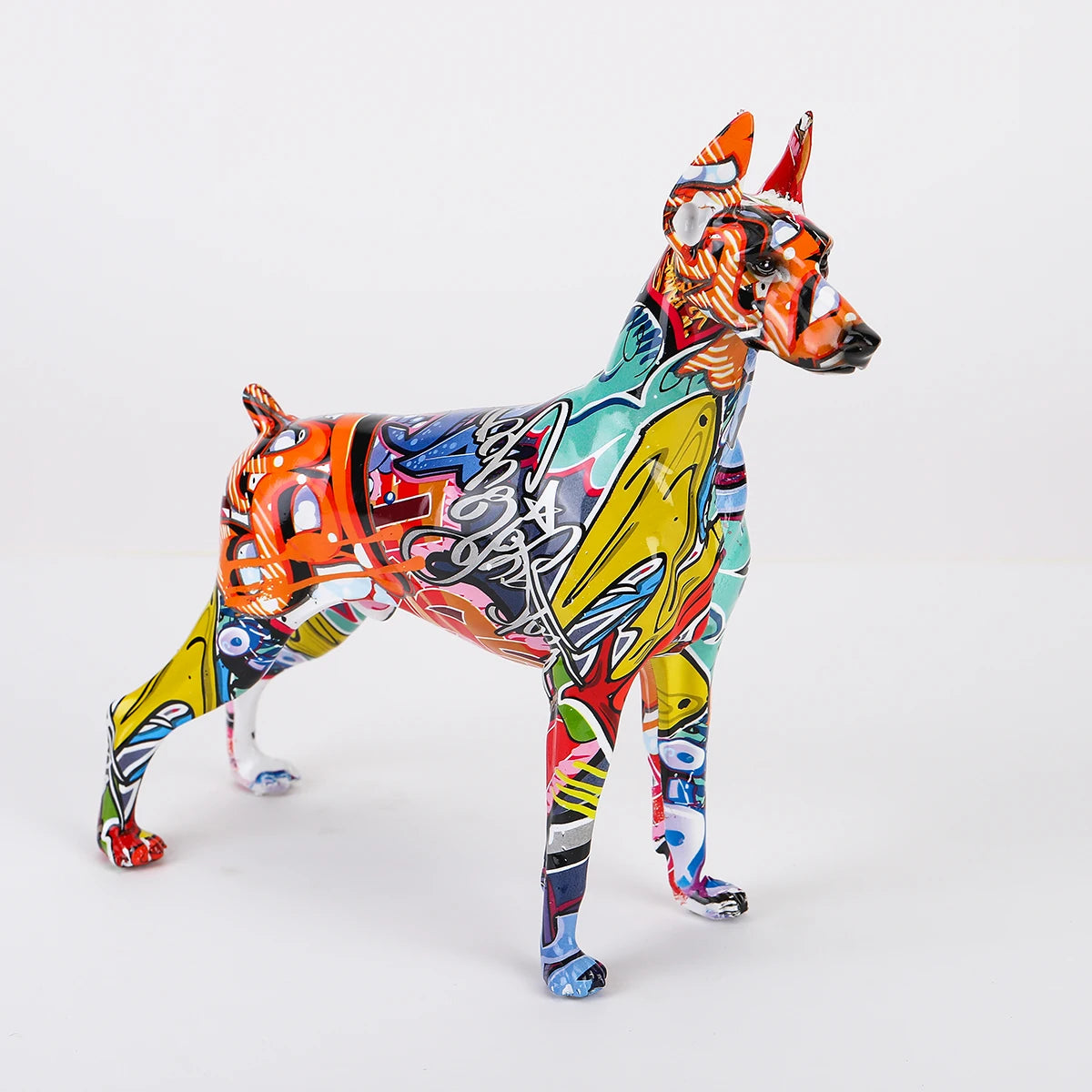 Color Doberman Dog Statue Decorations