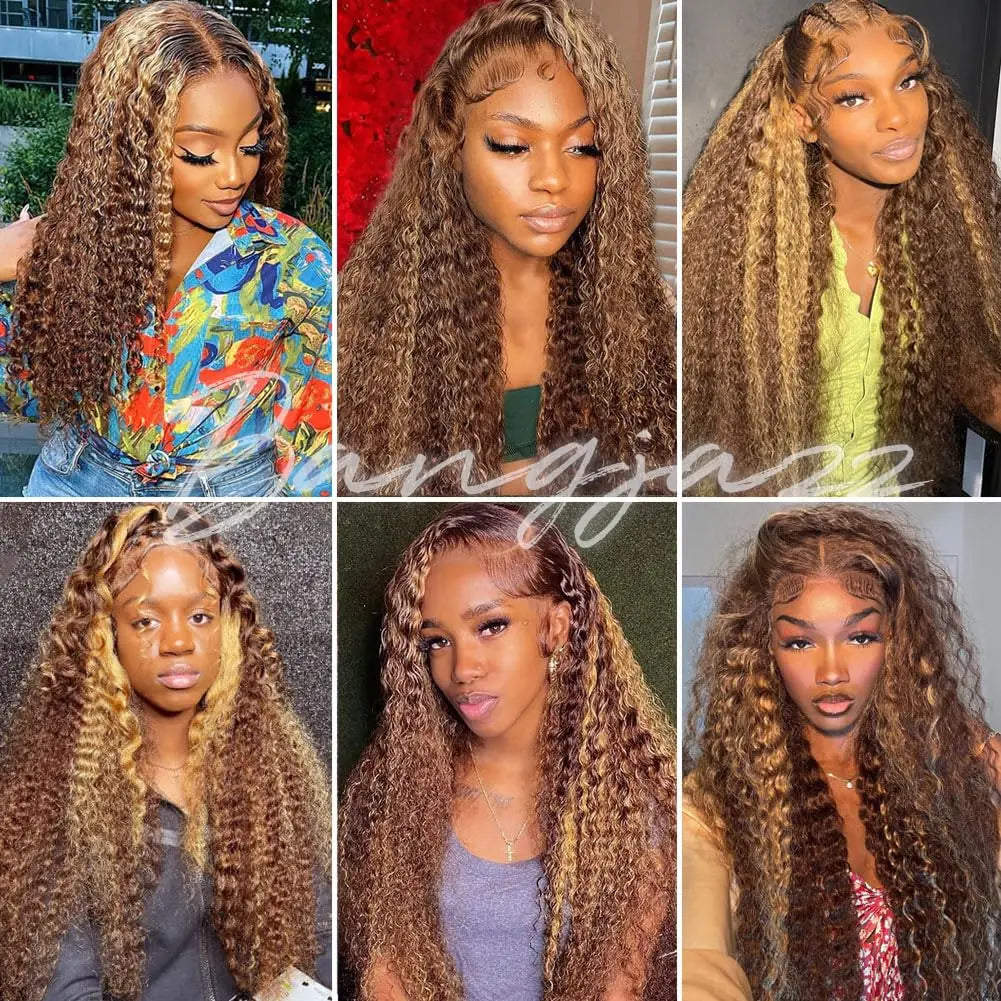 Deep Wave Lace Front Wigs  13x6 HD Transparent Lace Frontal Wigs Human Hair