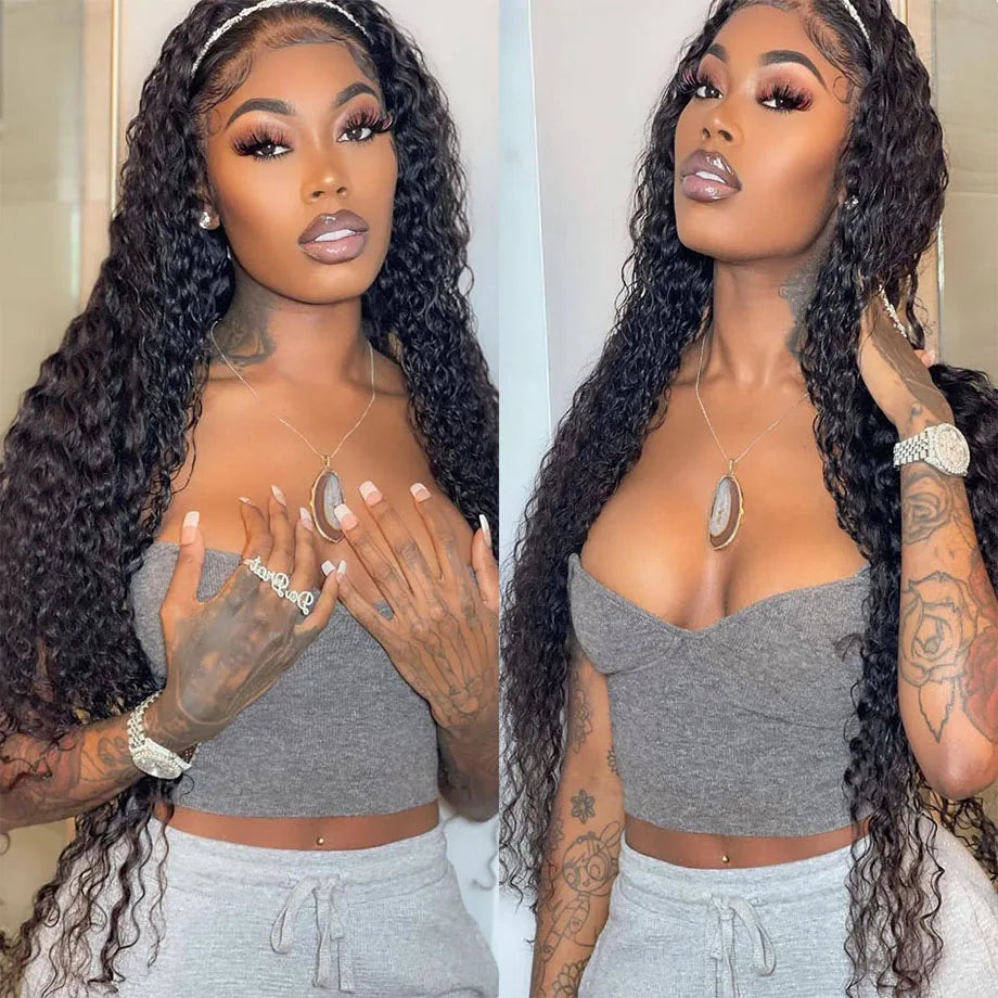 Deep Wave Wig Frontal 3x6 Lace 13x4 Curly Lace Front Human Hair