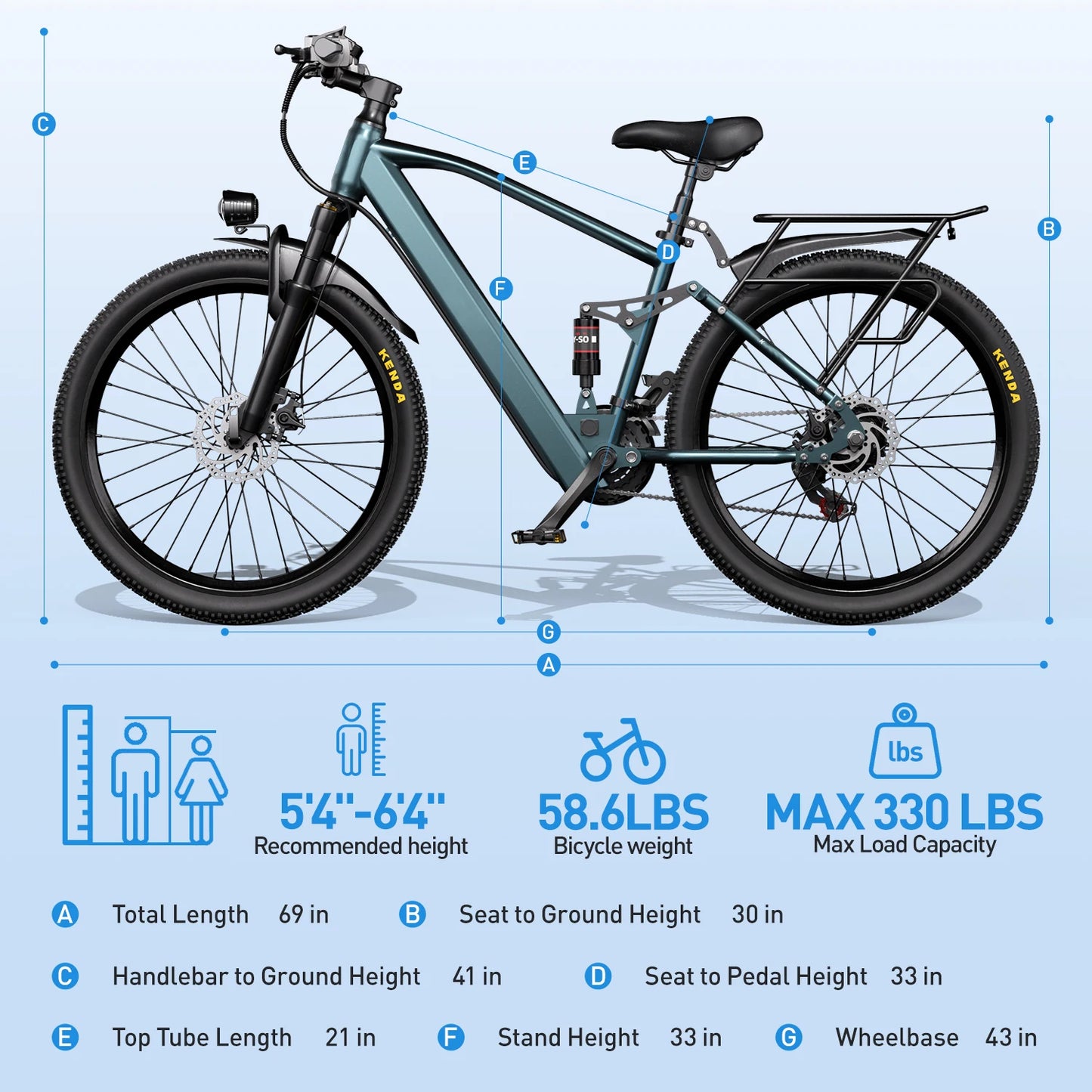 Adults Electric Bicycle, 26" 24" Electric Mountain Bike with 36V Battery, 21 Speed