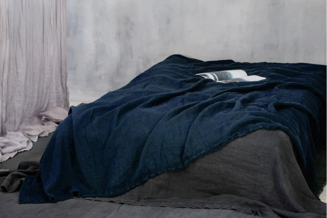 1Piece Washed French Bed linens Pure linen 100% Bedsheets Stone