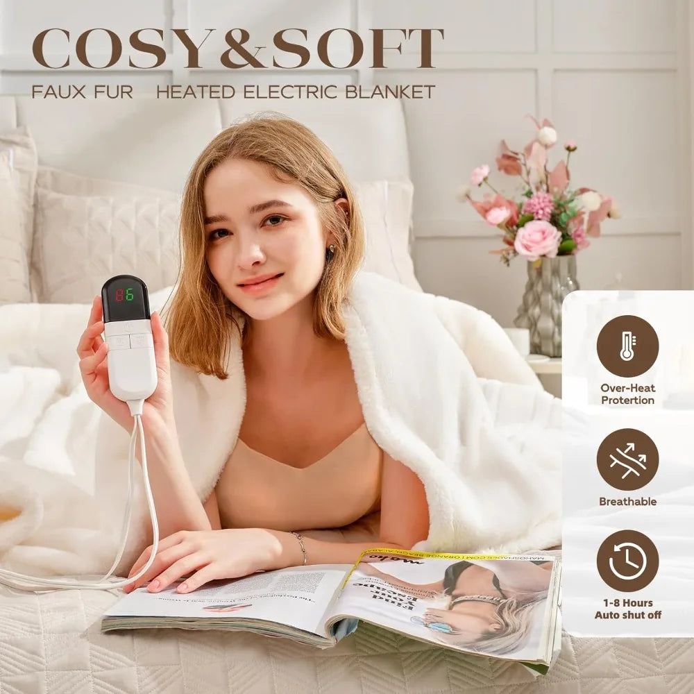 Heated Blanket Twin 62×84 - Ultra Cozy Soft Electric Blanket