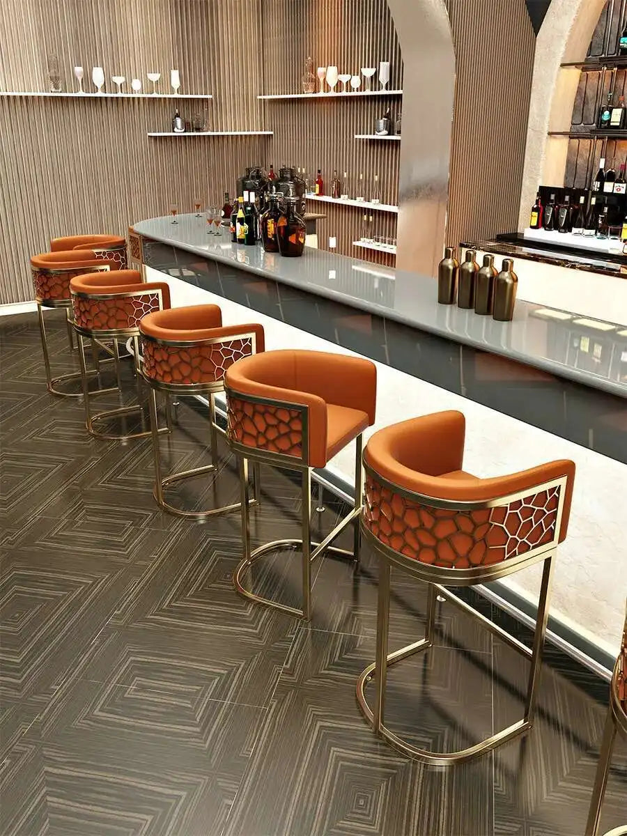 Home High Kitchen Stools Nordic Luxury Ergonomic Simple Bar Stool Adjustable