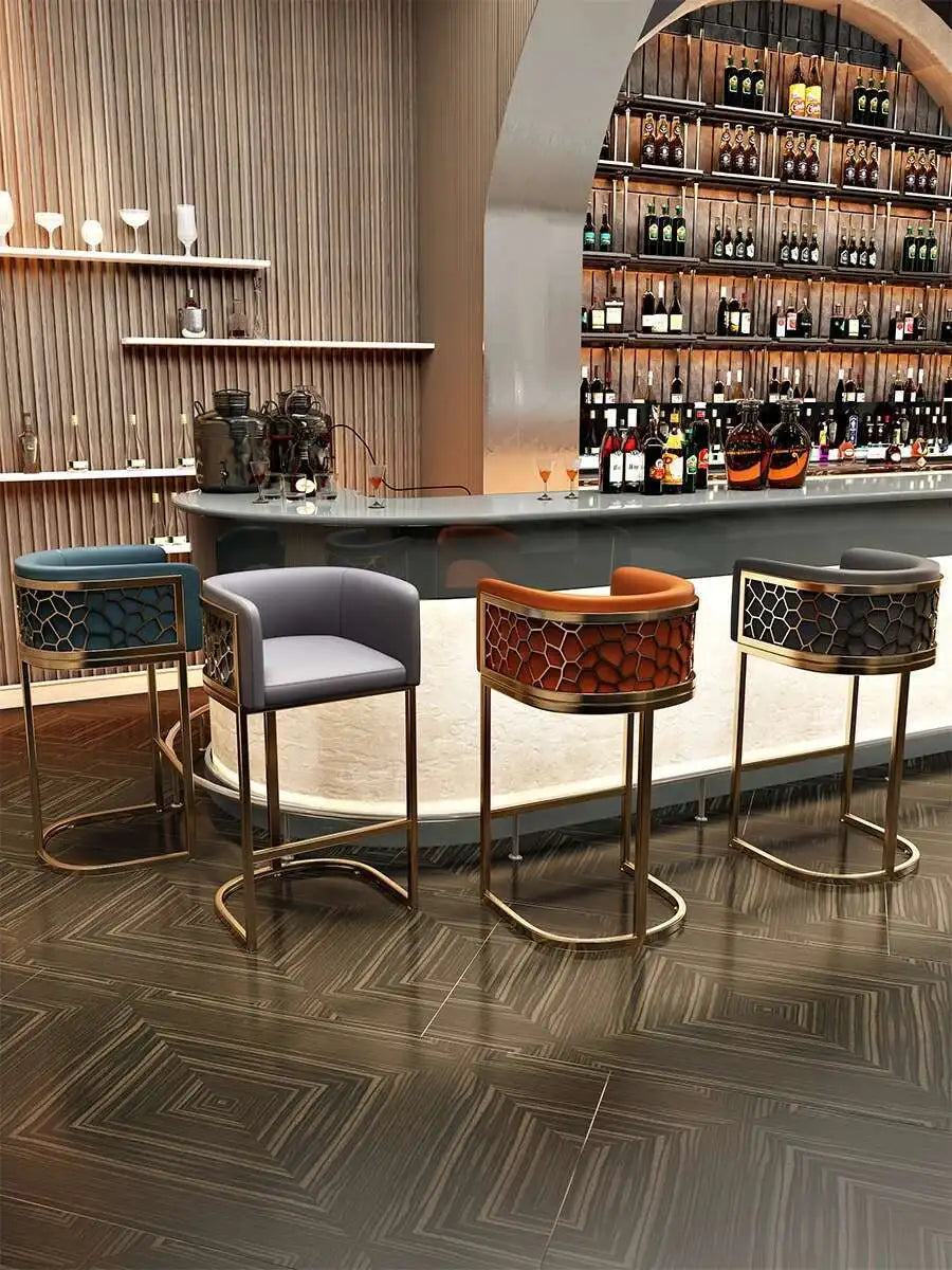 Home High Kitchen Stools Nordic Luxury Ergonomic Simple Bar Stool Adjustable