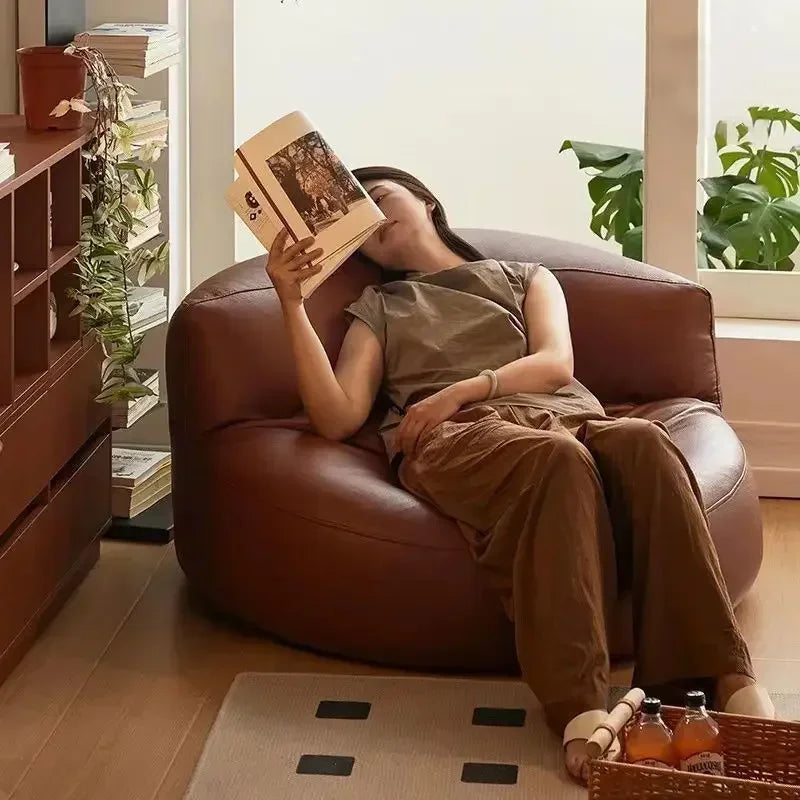 Lazy Sofa Reclining Couch Half Moon Sofa  Bedroom