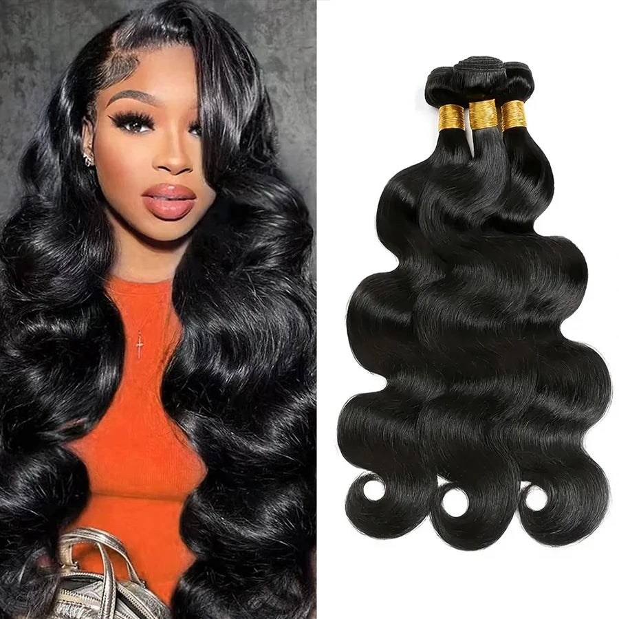 Hair Weave Bundles 100% Natural Black Human Hair Extensions