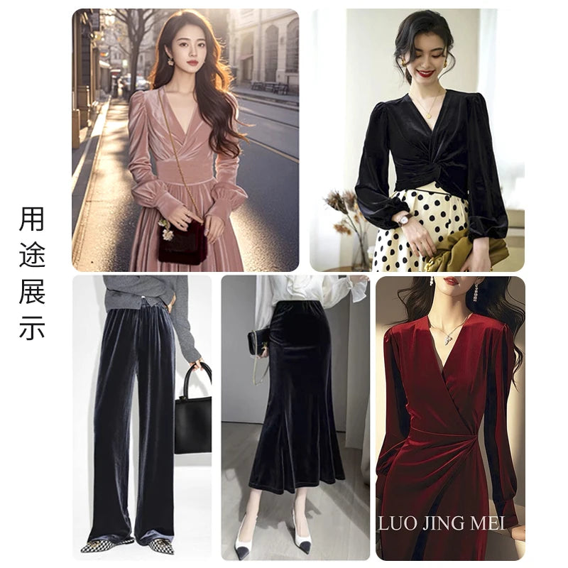 High Quality Elastic Velvet Korean Velvet Clothing Fabric