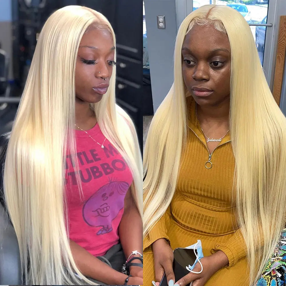HD Transparent 613 Blonde Straight 13x4 13x6 Lace Frontal Human Hair Wigs