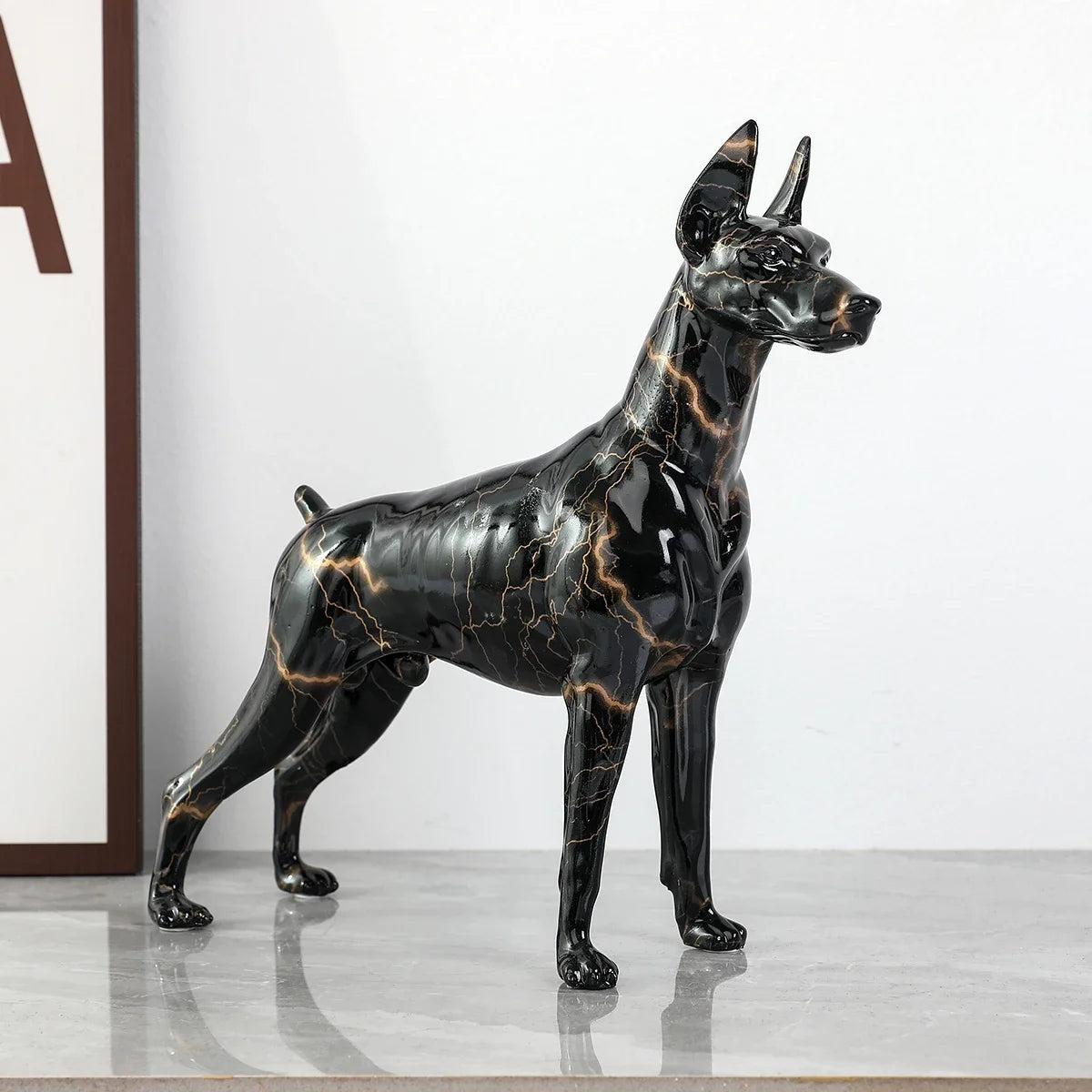 Color Doberman Dog Statue Decorations