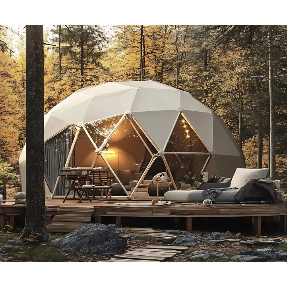 Luxury Glass Dome Hotel Tent, Waterproof 4 Season Outdoor Glamping House For Garden Resort Vacation