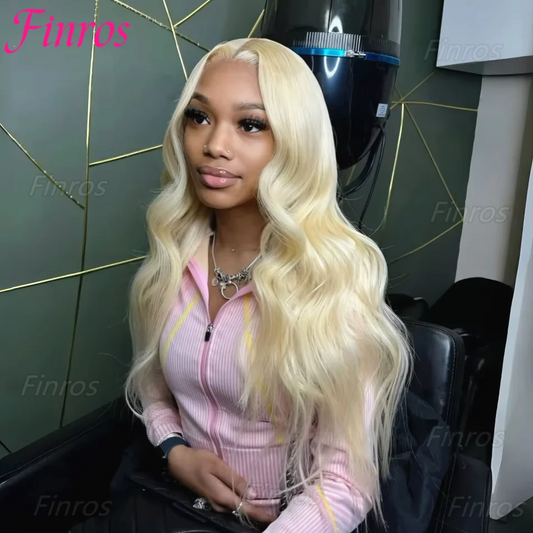 30 Inch Blonde Body Wave Lace Front Human Hair Wig