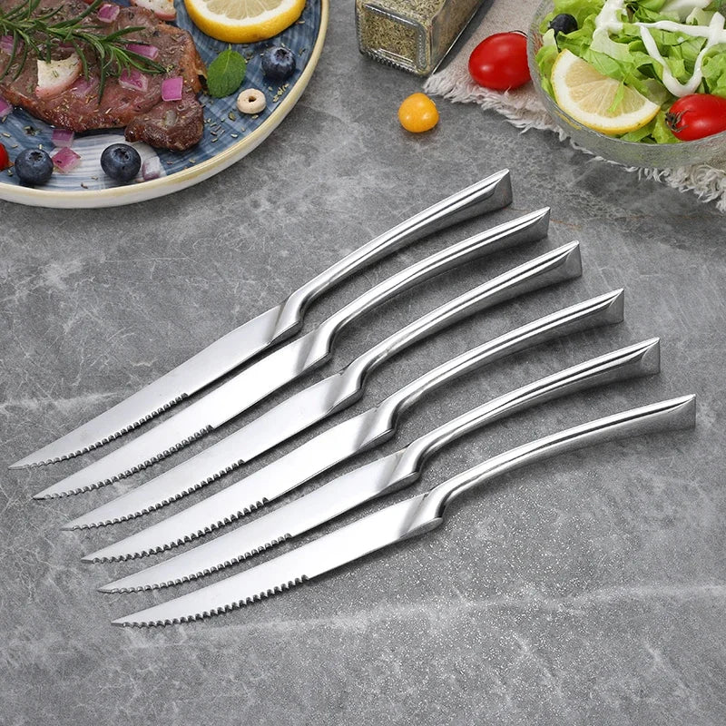 6Pcs/set Stainless Steel Sharp Steak Knife