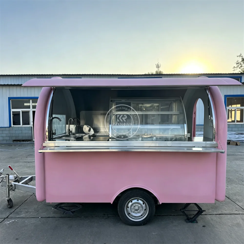 Street Mobile Food Truck Concession Catering Cart Snack BBQ Ice Cream Cart Coffee Pizza