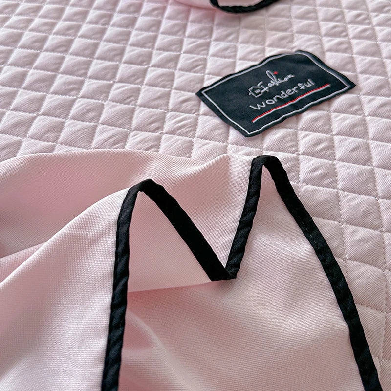 1pc Quilted Bed Cover or 3pcs Bedspread Set For Four Season,
