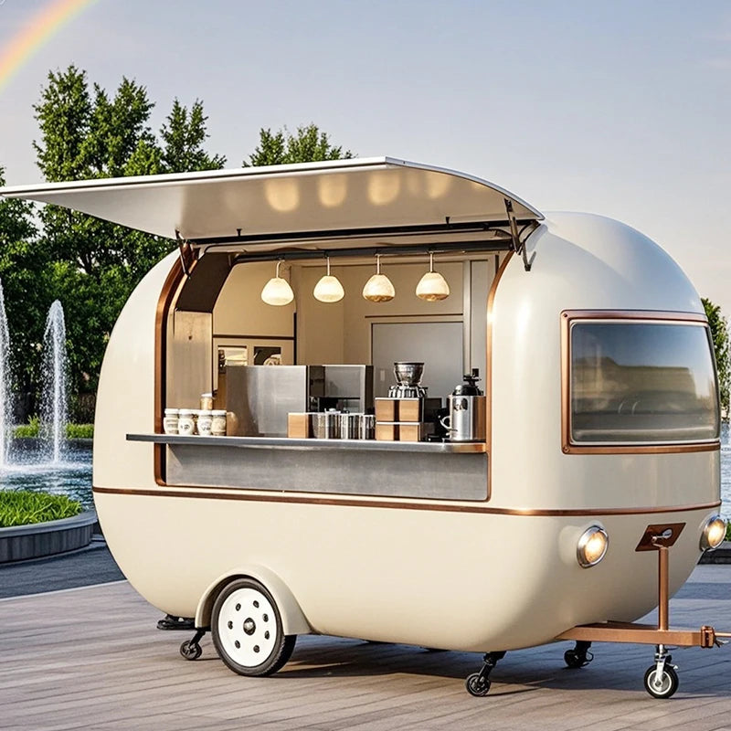 Small Mobile Food Truck with Fully Equipped Kitchen Pizza Concession Fast Food Van Trailer for Sale for Snacks Candies Chips