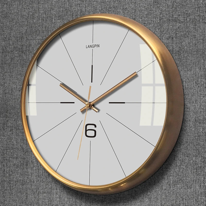 Modern Large Wall Clock Vintage Solid Wood Ro Retro Silent Living