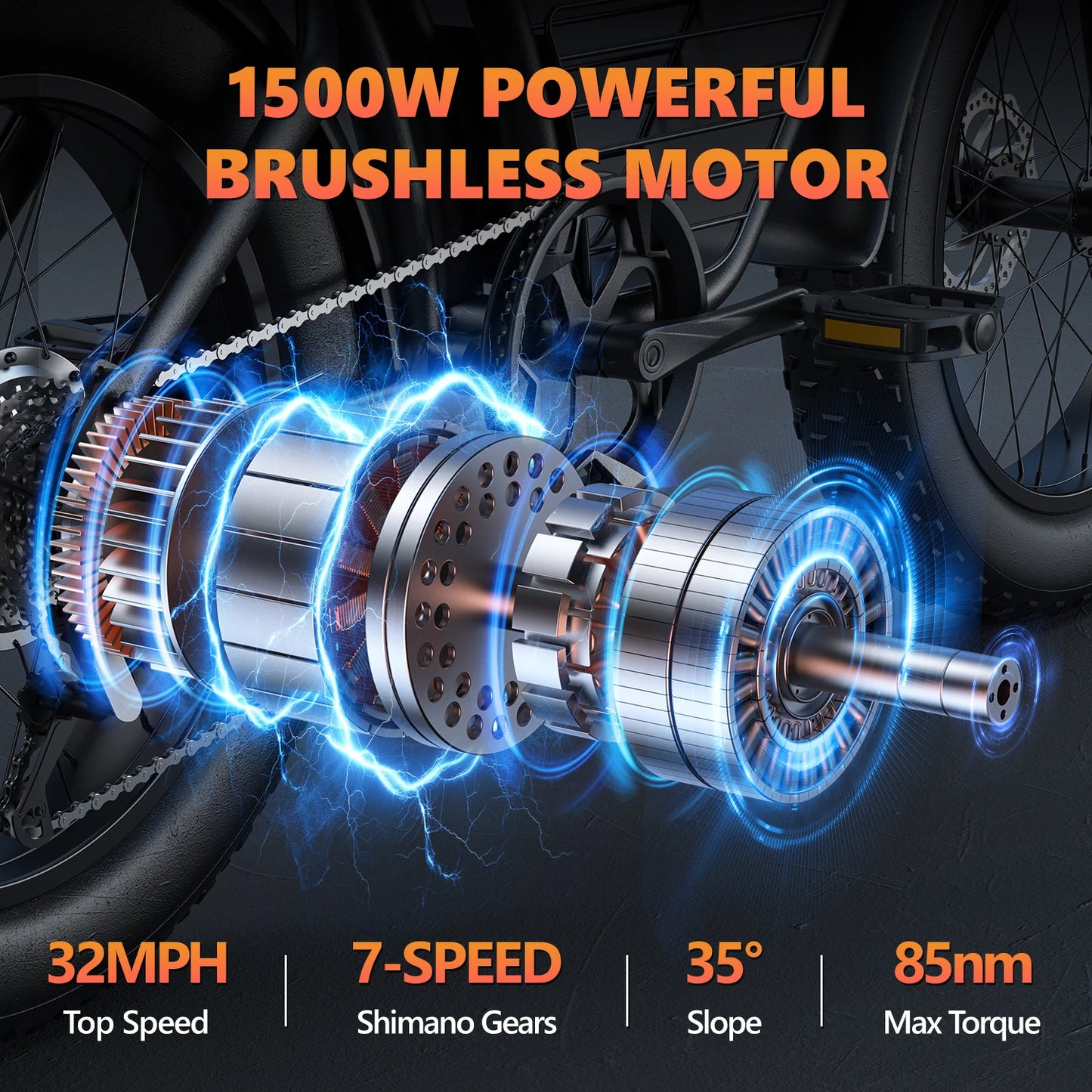 Adult Electric Bicycle 3000w(Dual Motor 1500w×2) 48V 23ah Mountain Bike