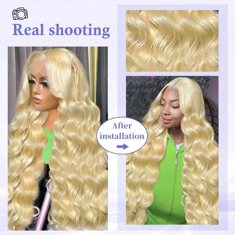 Blonde Lace Frontal Wig 13X6 Body Wave Human Hair Wigs
