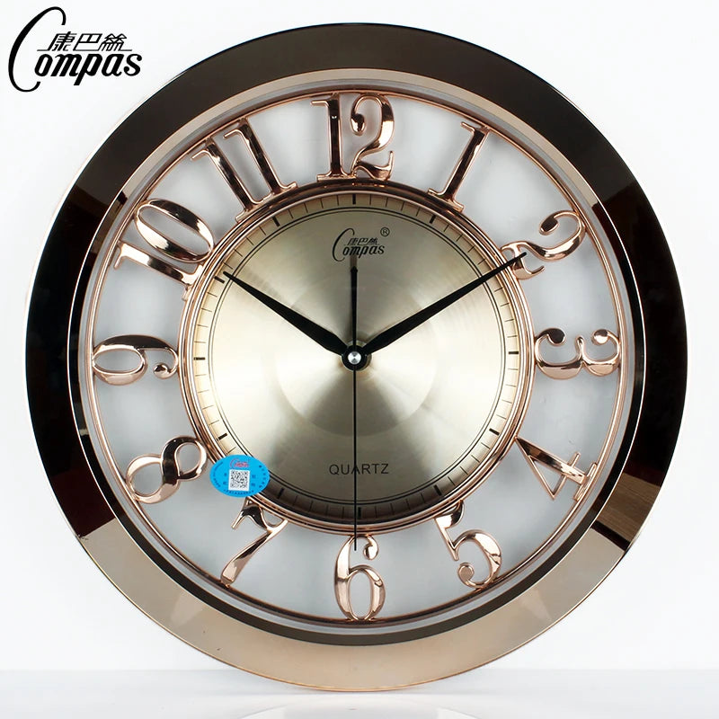 16-inch Large Wall Clock Vintage Silent Luxury Gold Shabby Chic Kitchen Home Wall Clocks