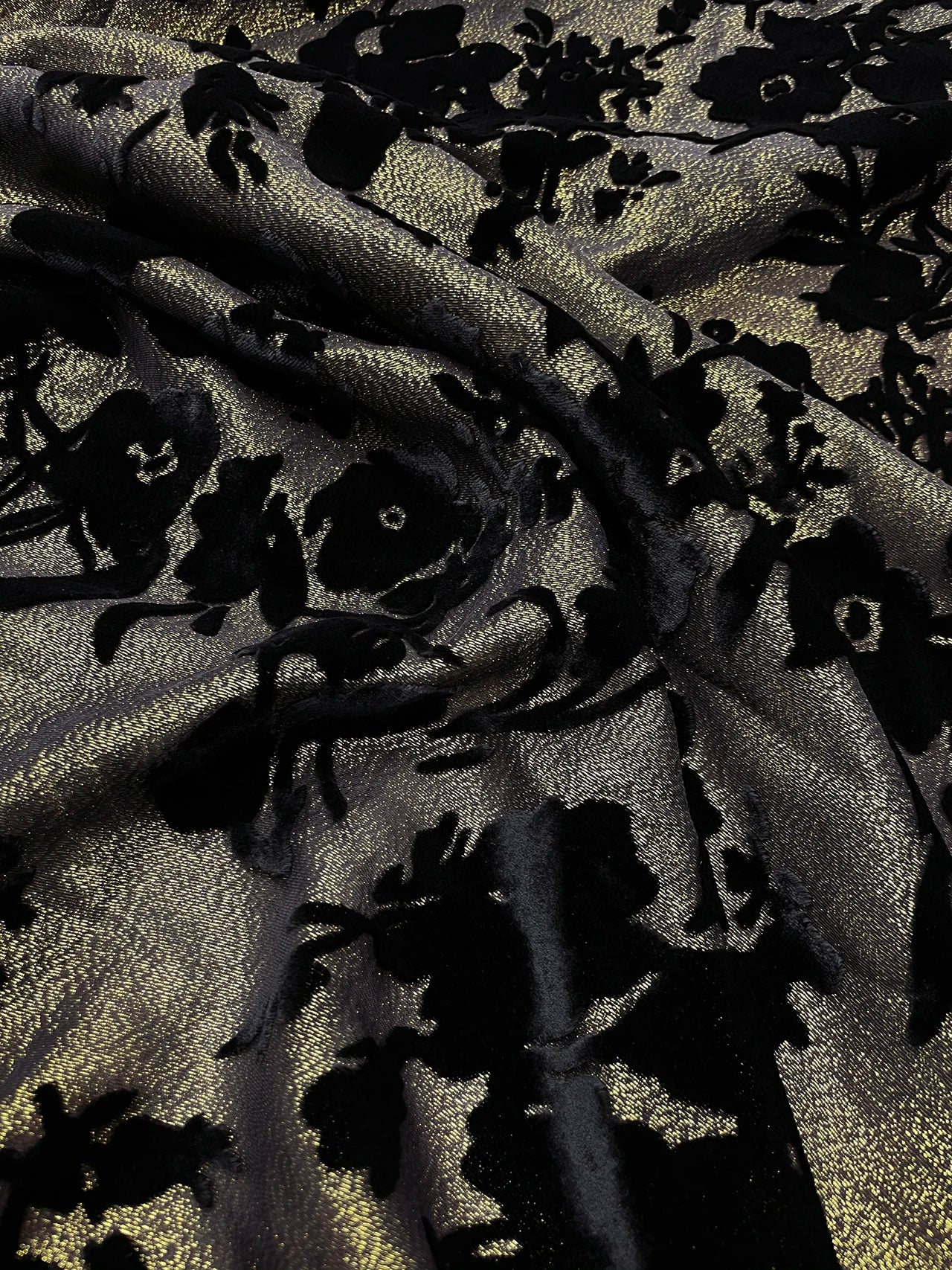 Flower Silk Velvet Silk Fabric Mulberry Burnt Flower Flocking Jacquard