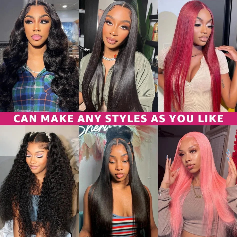 Straight Human Hair Wigs Frontal Wig Glu less