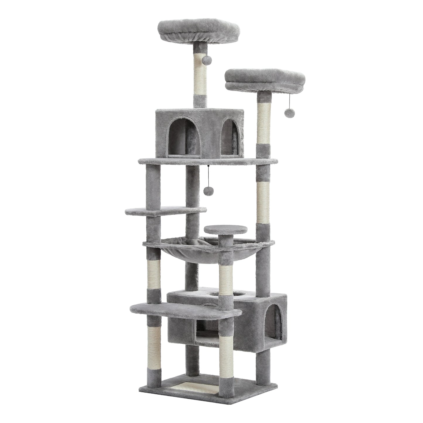 Large Cat Tree Tall Cat Tower for Indoor Cats Multi-Level Plush Cat Condo