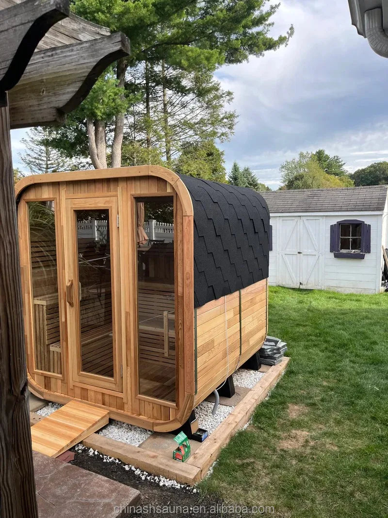 4-6 Persons Garden Sauna Room Outdoor Wooden Dome Sauna Spa Detox Relaxation