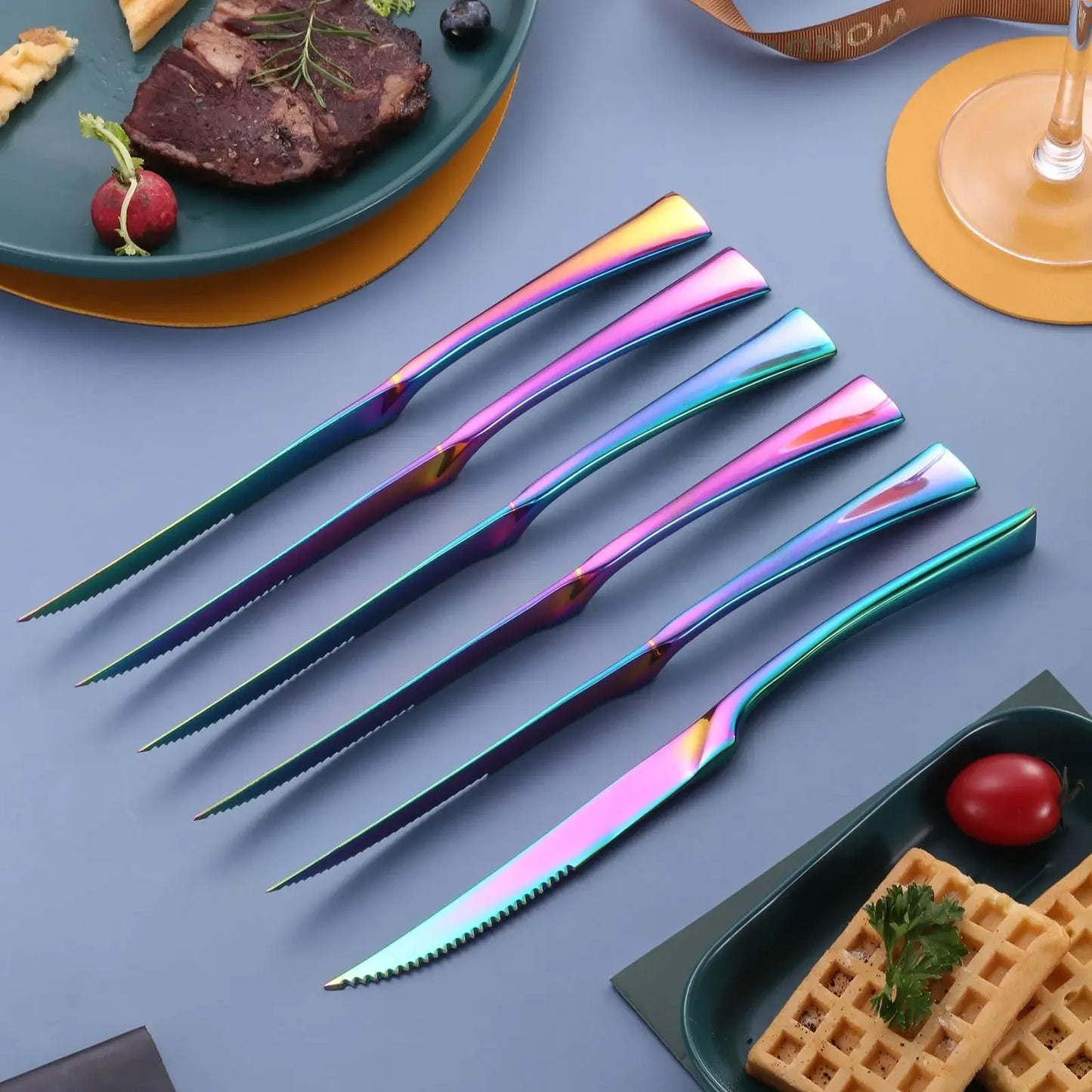 6Pcs/set Stainless Steel Sharp Steak Knife