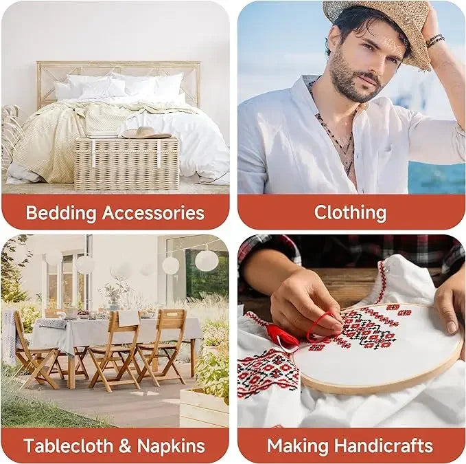100% Linen Fabric Sewing Cloth Fabric